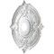 Ekena Millwork Attica PVC Medallion (Canopies up to 6 3/4"), 19"OD x 3 1/2"ID x 1"P, Metallic Silver Metallic CMP19ATCSV - alternate 3